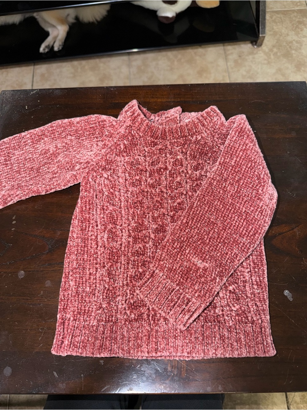 Cozy Pink Cable Knit Sweater